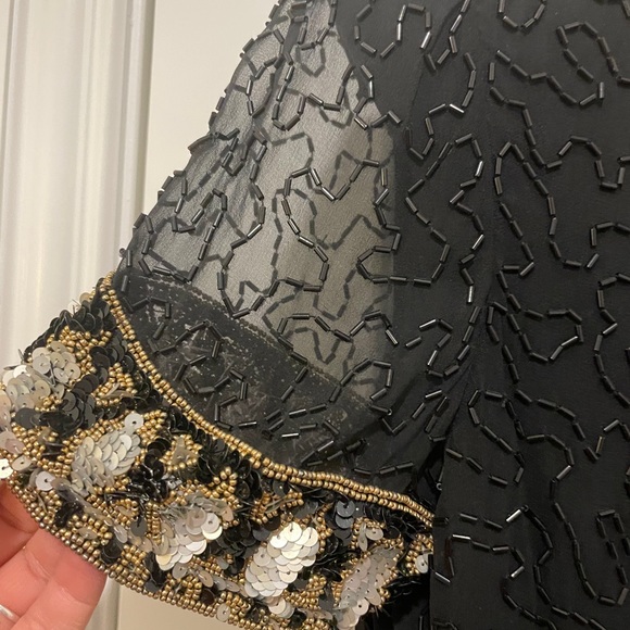 Vintage A.J Bari Black dress 1980s vintage - Picture 8 of 10